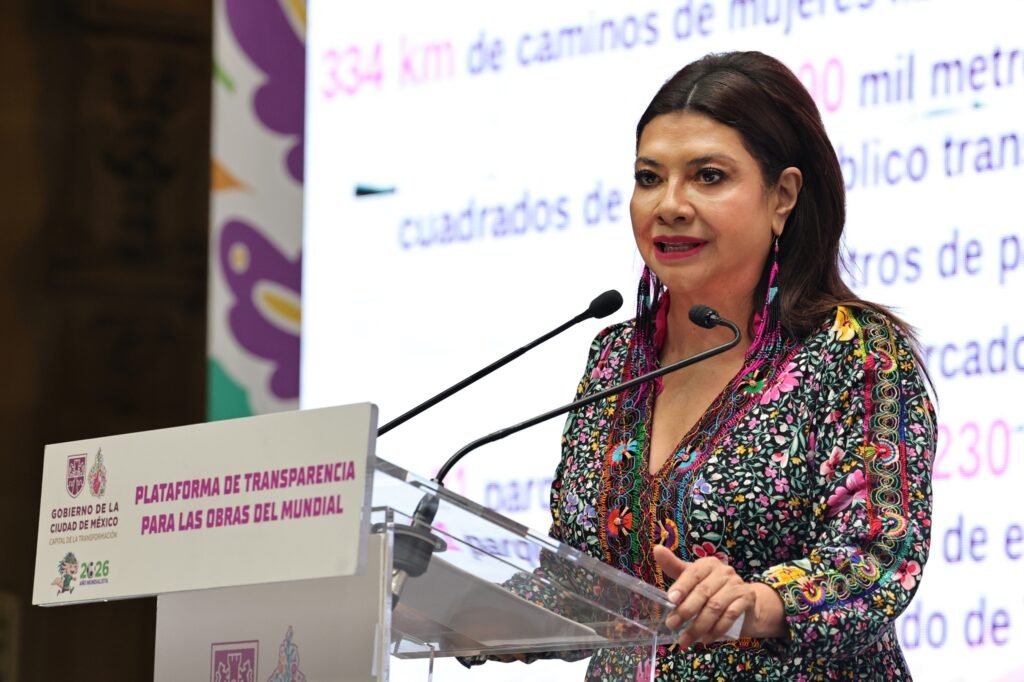 Clara Brugada presenta plataforma de Transparencia para Consultar las Obras del Mundial 2026