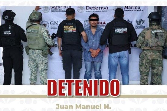 Detienen a presunto responsable de multihomicidio en Tehuitzingo. en Puebla