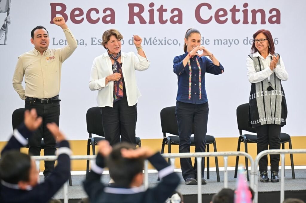 Presidenta Sheinbaum y Gobernadora Delfina Gómez entregan Beca “Rita Cetina”