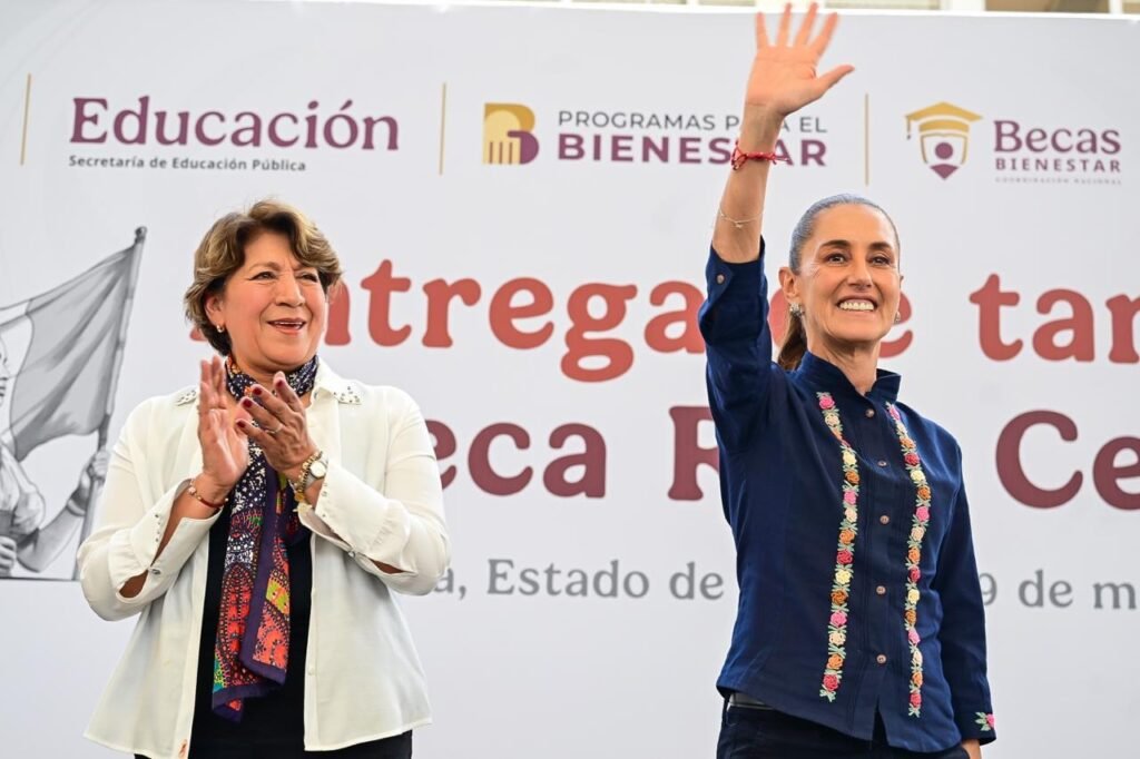 Presidenta Sheinbaum y Gobernadora Delfina Gómez entregan Beca “Rita Cetina”