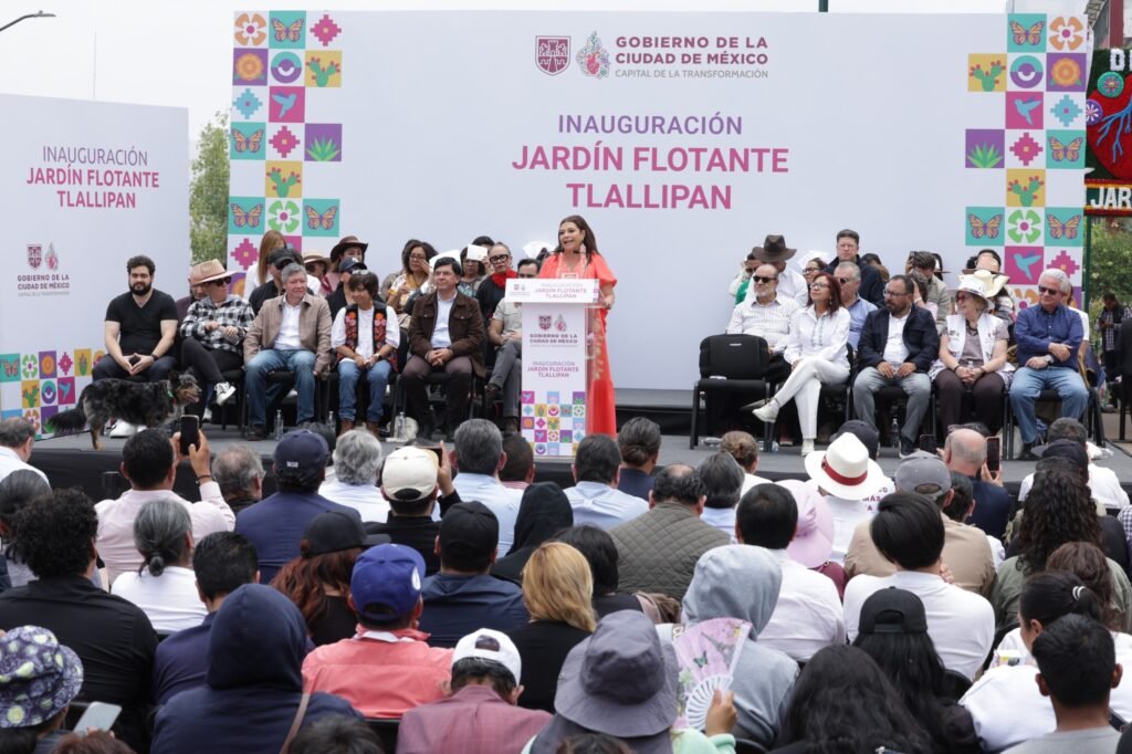 Inaugura Clara Brugada Jardín Flotante Tlallipan